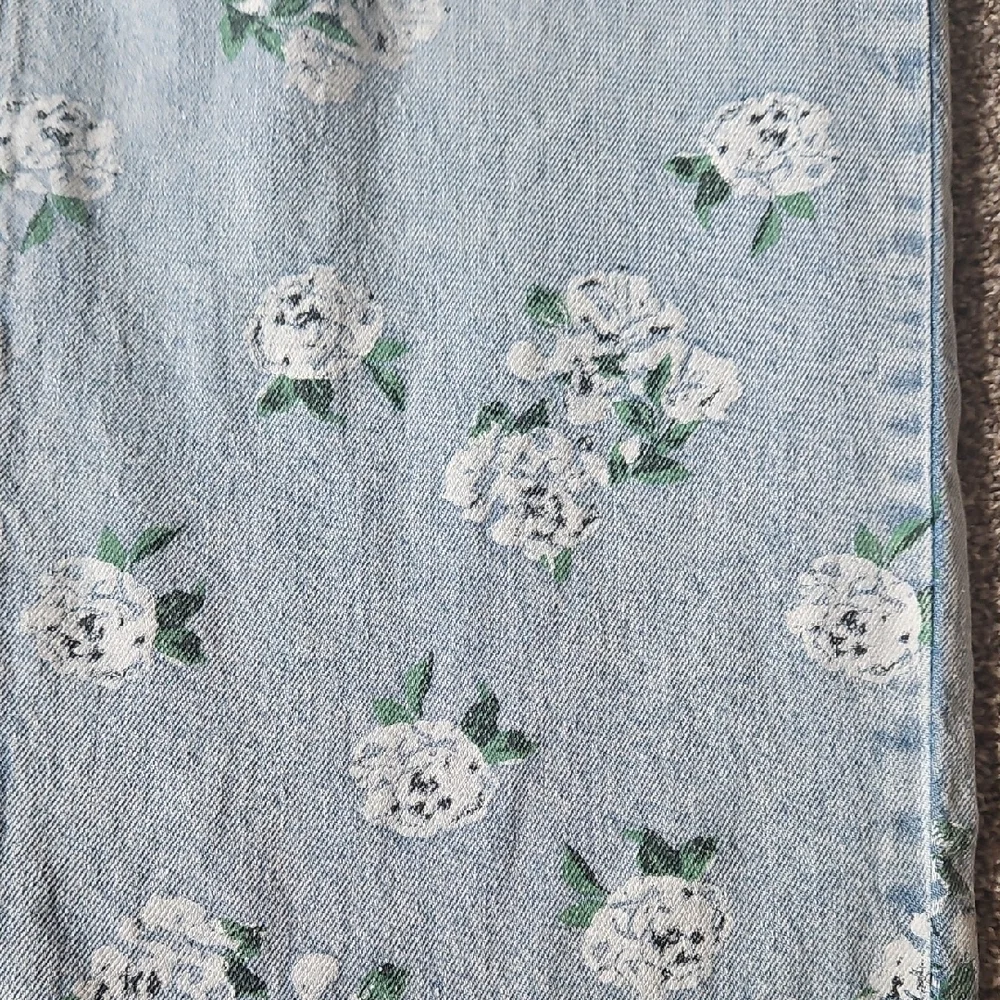 Wild Fable Blue Straight Leg Jeans with Floral Print - Picture 4 of 15